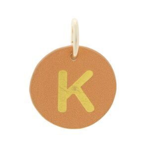The Cuddle Collab Wear & Share Charm Faux Leather "K" Monogram in Brown